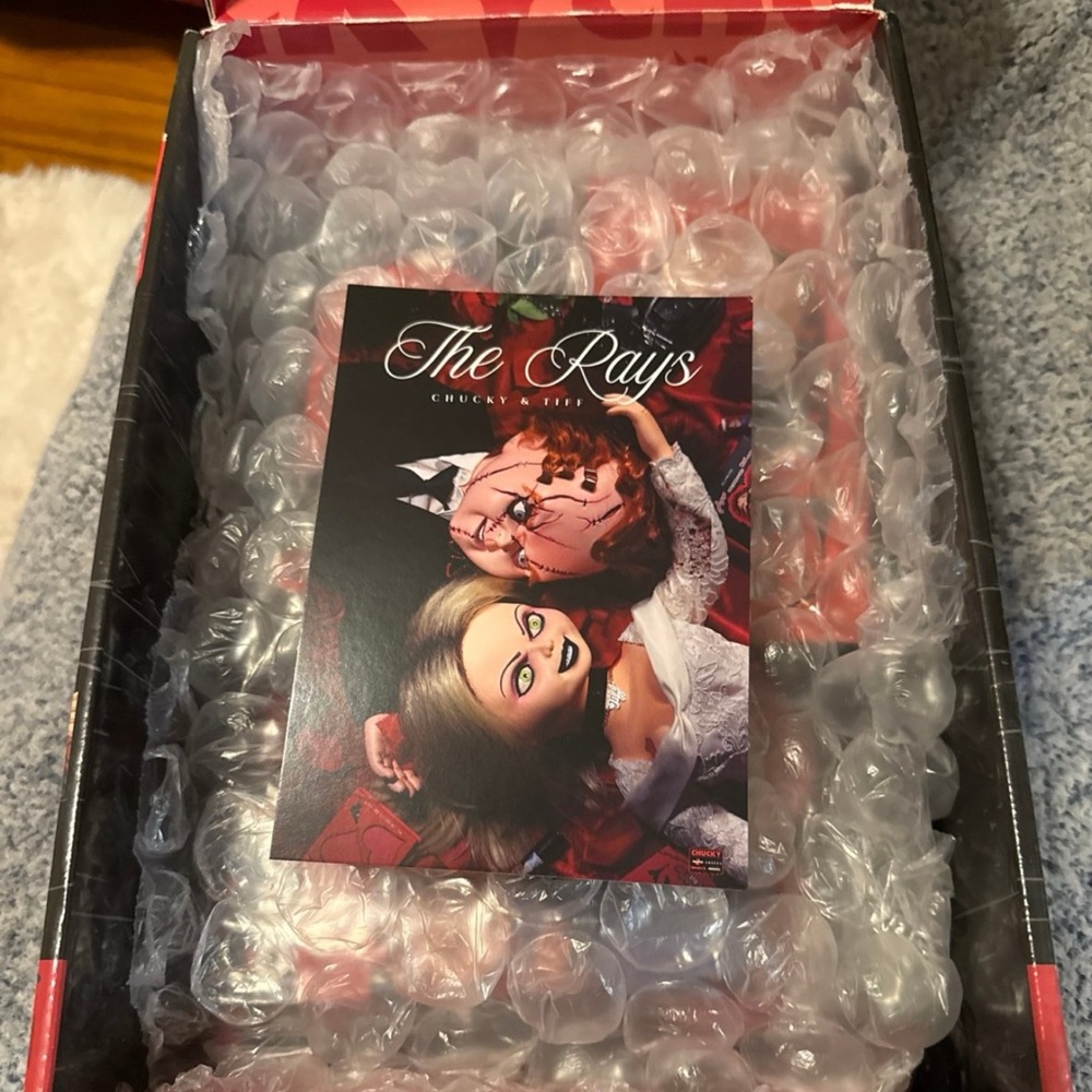 Chucky and Tiffany Collectible Box makeup set plus tiffs jacket purse